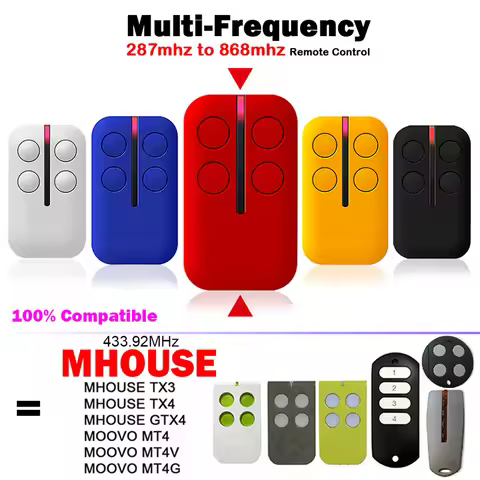 For MHOUSE TX3 TX4 MOOVO MT4 MT4V MT4G Garage Door Opener MHOUSE OOVO MT4 V G Gate Remote Control 43