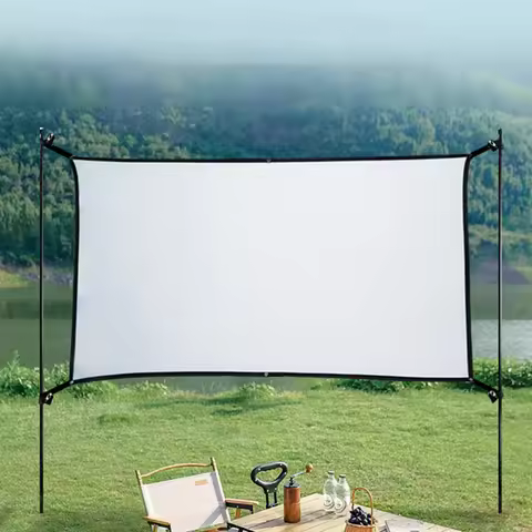 16:9 Portable Projector Screen Simple Projector Curtain 60/72/84/100/120 Inch HD Display Screen For 