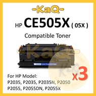 3x CE505X 05A 505A 505X LaserJet Compatible Toner  05A 05X 505 P2035 P2035n P2050 P2055 P2055d P2055
