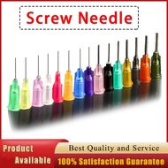 10pcs 13mm 1/2-inch 10G-34G Stainless Steel Screw Thread Dispensing Needle,Glue Needle,Plastic accur
