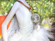 喜馬拉雅水晶球吊墜 | 彩虹透明石英 | 白水晶項鍊