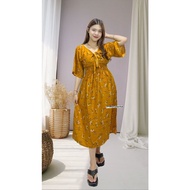 PINKA DRESS WITH BALI AZALEA FLOWER MOTIF