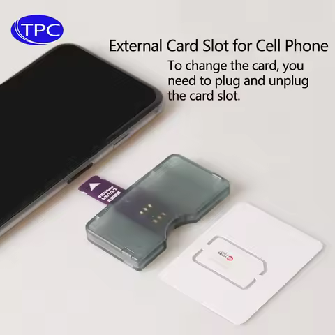 TPC Cell Phone SIM Card Reader Adapter External SIM Card Plate Quick Change SIM Card for Cell Phone,
