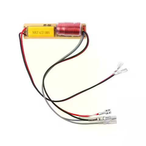 80W HiFi 2-Way Car Audio Crossover with Cable High/Low Frequency Division 4-8Ω Impedance Support for