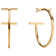 18K White Gold Hoop Earrings