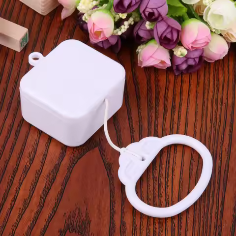 Waterproof Plastic Music Box with Classic Lullaby Melody Pull String Cord Music Box Mechanical Windi