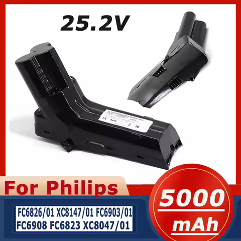 Newly Upgraded 25.2V 5.0Ah Battery For Philips Vacuum Cleaner SpeedPro Max Aqua SpeedPro Max Stick X