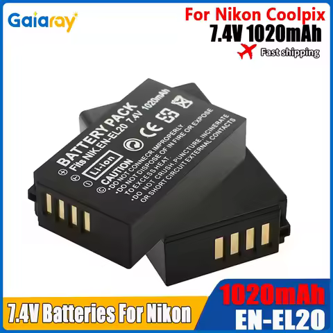 1020MAH EN EL20 EL20A BATTERY EN-EL20 EN-EL20A for Nikon Coolpix P1000 P950 Nikon 1 J1, 1 J2,1 J3 fo