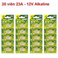 [4 vỉ] 20 Viên Pin Alkaline 23A & 27A 12V Pin Điều Khiển Cửa Cuốn