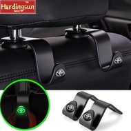 Hardingsun 【Toyota】2/4Pcs Luminous Car Hooks Seat Back Hooks Multifunctional Hook Car Organizers Car Accessories for Toyota Vios Altis Camry Hilux Avanza Innova