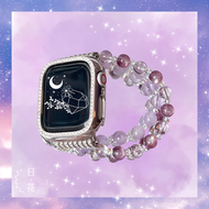 紫鋰雲母紫水晶7mm水晶手鏈錶帶Apple Watch錶帶 生日禮物