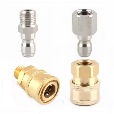 1pc 1/4" M14 M18 M22 Brass High Pressure Quick connector Water gun Adapter Car Washer Joints Garden 