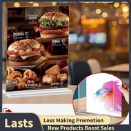 10pcs A5 148x210mm Clear Table Acrylic Sign Holder Plastic Picture Paper Card Flyer Holder Restauran