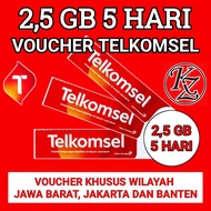 (10 PCS) Voucher Telkomsel 25 gb 5 hari