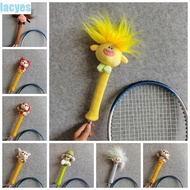 LACYES Badminton Racket Handle Cover, Drawstring Animal Cartoon Badminton Racket Protector, Cute Elastic Non Slip Badminton Racket Grip Cover Badminton Decorative