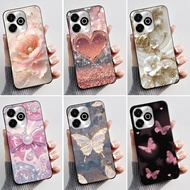 Printed Phone Case For Umidigi G100X / G9X Soft Silicone Black Shell Cover Cute Flower Cartoon Casin