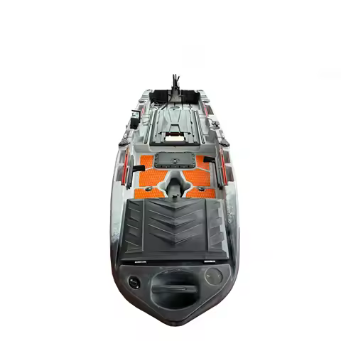1-Person Lightweight LLDPE Fishing Kayak 37'' Wide Sit-On-Top Inflatable Small Canoe 60L Live Fish T