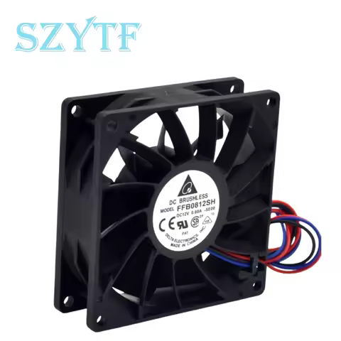 Cooling Fan FFB0812SH 8025 80MM 12V 0.6A Big Fan Pressure 80*80*25MM For Delta