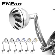EKfan for Daiwa &amp; Shimano New Fishing Reel Component Aluminum handle Arm length 83MM Silver alloy knob DIY Spinning fishing reel parts