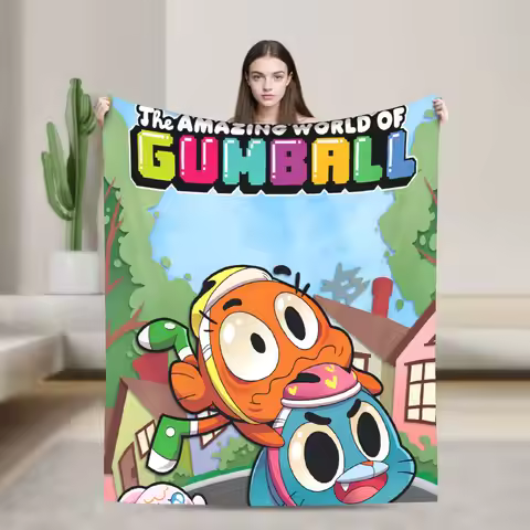 The Amazing World Of Gumballs Blanket Quality Soft Bedding Throws Winter Child Couch Chair Aesthetic