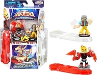 Akedo Legends of Powerstorm Versus Pack 2 Mini Battling Action Figures and 2 Battle Controllers Epic Superflare Burnout Versus Tie-Die, Multicolor (15175)