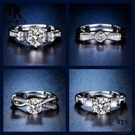 DORIS JEWELRY Silver 925 Ring Perempuan Diamond Moissanite Cincin Adjustable Original Women Fashion M155
