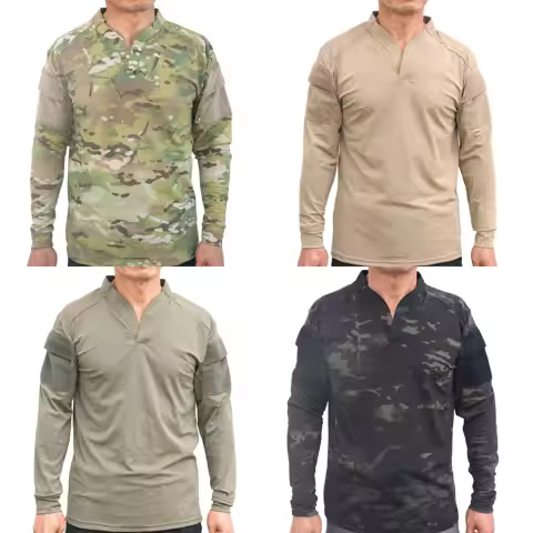 SMTP002 Cag Style Shirt Breathable Combat Shirt Men Long Sleeves