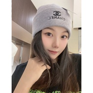 Chanel6666 All-Match Classic Black White Double C Knitted Hat