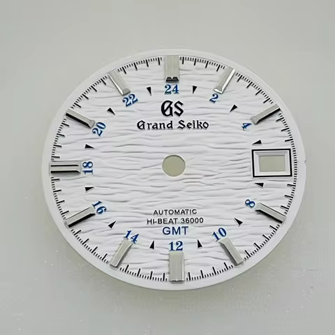 28.5mm NH34/NH35 dial Dial non-luminous single date mechanical movement GMT 4-hand GS literal for se