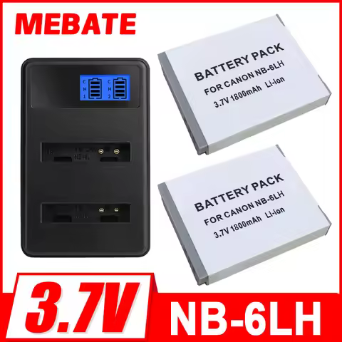 1800mAh NB-6LH Charger + NB 6LH Battery For Canon Powershot SX700 SX710 SX700HS S120 S110 SX170 IS S