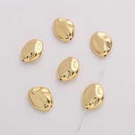 ลูกปัด CCB 14K ชุบทองลูกปัดแบบบาโรกที่มีสเน่ห์หลวมสำหรับสร้อยข้อมือสร้อยคอเครื่องประดับทำเครื่องเพชร