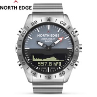 North Edge Gavia2 Dive Watch For Men Waterproof 200M Full Steel Military Altimeter Barometer Compass