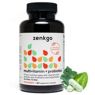 Zenkgo Women's Multivitamins + Probiotics + Organic Whole Foods, Supports Immunity, Digestion, Energ
