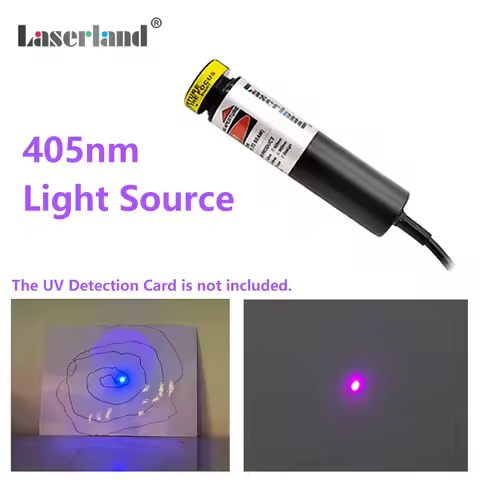 405nm Violet Purple Dot Laser Module for Optical Experiment and UV Detection Card