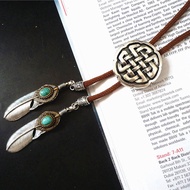 【ABLE】 Celtic Leather Rope Sky Men and Women Couple Bolo Tie