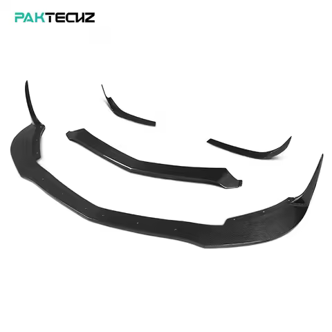 Paktechz Carbon Fiber Bodykit Front Bumper Lip Spoiler Splitter for Mercedes Benz AMG GT GTS C190 Ve