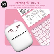 cute portable thermal printer photo pocket label sticker printer color paper roll 58mm wireless pict