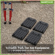 4-Piece Rubber Stilt Pads with Traction Studs for Construction Workers