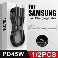 45W USB Type-C Cable, 5A Fast Charging Dual USB-C Data Cable, Compatible With Galaxy S25 Ultra/S25/S