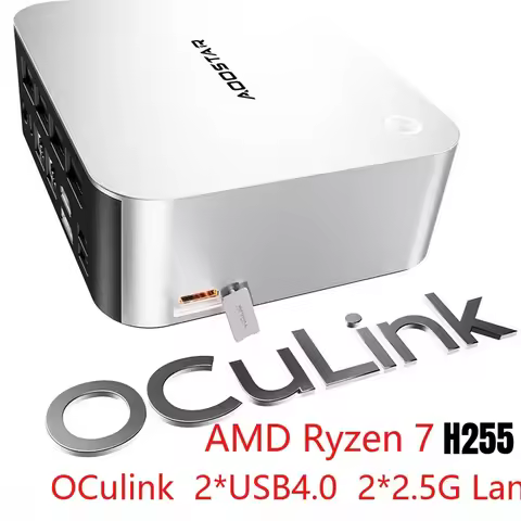 AOOSTAR MACO AMD Ryzen 7 H 255 Mini PC DR5 5600MT/s M.2 SSD Fingerprint unlocking OCulink 2*USB4.0 W
