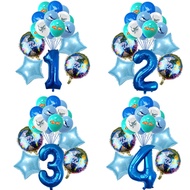 15pcs/set Sea Animal Birthday Party Decorations Baby Shower Balloons Shark  Aluminum Foil Balloons