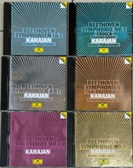 卡拉揚Karajan  DG八十年代貝多芬交響曲全集數碼錄音初版，6CD