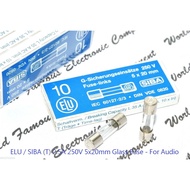 1pc-Germany ELU 2.5A 250V (T Slow Melting) 5x20mm Glass Fuse FOR AUDIO