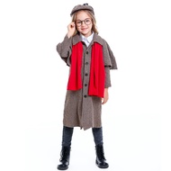 Halloween Detective Sherlock Holmes Unisex Kids' Cosplay Costume - Perfect for Family Fun