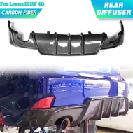 for Lexus IS ISF 4D IS250 IS350 2013-2016 Carbon Fiber Car Rear Bumper Diffuser Lip Spoiler 2 Side 1