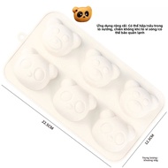 Mold Kẹo Dẻo Baking Silicone Bear Baby Food Steamed Cake Pudding Ice Cube Bread Rice Cake Baking Kit