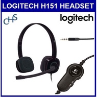 Logitech H151 Single Plug Stereo Headset Black 1 Year Singapore Warranty 981-000587