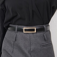 New Women's Belt Rectangular Buckle Fashion with Korean Version Casual Decorative Denim Belt Female