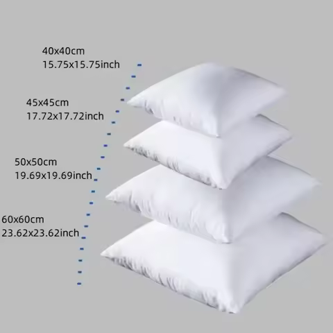 Standard White Bounce Back Pillow Cushion Core Sofa Car Seat Home Interior Decor Pillows 30x30/40x40