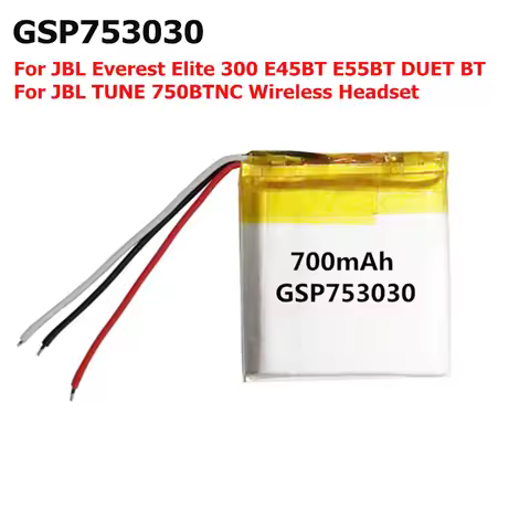New 700mAh GSP753030 Battery For JBL Everest Elite 300 E45BT E55BT DUET BT TUNE 750BTNC Wireless Hea